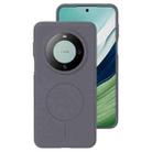 For Huawei Mate 60 Liquid Silicone Thin Circle MagSafe Phone Case(Charcoal Gray) - 1
