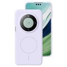 For Huawei Mate 60 Pro / 60 Pro+ Liquid Silicone Thin Circle MagSafe Phone Case(Light Purple) - 1