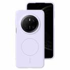 For Huawei Mate 70 Liquid Silicone Thin Circle MagSafe Phone Case(Light Purple) - 1