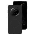 For Huawei Mate 70 Liquid Silicone Thin Circle MagSafe Phone Case(Black) - 1