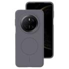 For Huawei Mate 70 Liquid Silicone Thin Circle MagSafe Phone Case(Charcoal Gray) - 1