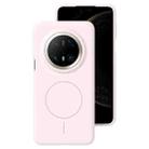 For Huawei Mate 70 Pro / 70 Pro+ Liquid Silicone Thin Circle MagSafe Phone Case(Grey Pink) - 1
