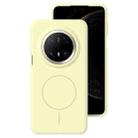 For Huawei Mate 70 Pro / 70 Pro+ Liquid Silicone Thin Circle MagSafe Phone Case(Cream Yellow) - 1