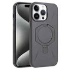 For iPhone 15 Pro Four-Corner Shockproof MagSafe Holder TPU Hybrid PC Phone Case(Titanium Gray) - 1