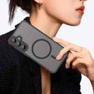 For Samsung Galaxy A55 5G Fan Dun Series TPU Hybrid PC Frosted Magsafe Phone Case(Black) - 3