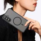 For Samsung Galaxy A56 5G Fan Dun Series TPU Hybrid PC Frosted Magsafe Phone Case(Black) - 3
