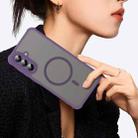For Samsung Galaxy A56 5G Fan Dun Series TPU Hybrid PC Frosted Magsafe Phone Case(Purple) - 3
