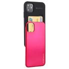 For iPhone 12 mini GOOSPERY SKY SLIDE BUMPER TPU + PC Sliding Back Cover Protective Case with Card Slot(Rose Red) - 1