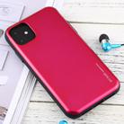 For iPhone 12 mini GOOSPERY SKY SLIDE BUMPER TPU + PC Sliding Back Cover Protective Case with Card Slot(Rose Red) - 2