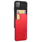 For iPhone 12 mini GOOSPERY SKY SLIDE BUMPER TPU + PC Sliding Back Cover Protective Case with Card Slot(Red) - 1