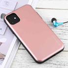 For iPhone 12 mini GOOSPERY SKY SLIDE BUMPER TPU + PC Sliding Back Cover Protective Case with Card Slot(Rose Gold) - 2