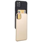 For iPhone 12 / 12 Pro GOOSPERY SKY SLIDE BUMPER TPU + PC Sliding Back Cover Protective Case with Card Slot(Gold) - 1
