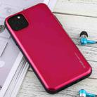 For iPhone 12 Pro Max GOOSPERY SKY SLIDE BUMPER TPU + PC Sliding Back Cover Protective Case with Card Slot(Rose Red) - 1