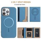 For iPhone 12 Pro Max Colour Matching Horizontal Magnetic Card Bag RFID MagSafe Phone Case(Baby Blue) - 2