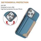 For iPhone 12 Pro Max Colour Matching Horizontal Magnetic Card Bag RFID MagSafe Phone Case(Baby Blue) - 3