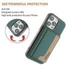 For iPhone 11 Pro Max Colour Matching Horizontal Magnetic Card Bag RFID MagSafe Phone Case(Green) - 3