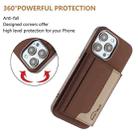 For iPhone 11 Pro Max Colour Matching Horizontal Magnetic Card Bag RFID MagSafe Phone Case(Brown) - 3