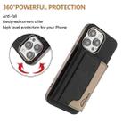 For iPhone 11 Pro Max Colour Matching Horizontal Magnetic Card Bag RFID MagSafe Phone Case(Black) - 3