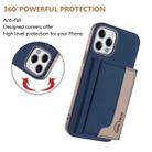 For iPhone 11 Colour Matching Horizontal Magnetic Card Bag RFID MagSafe Phone Case(Dark Blue) - 3