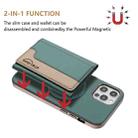 For iPhone 11 Colour Matching Horizontal Magnetic Card Bag RFID MagSafe Phone Case(Green) - 2