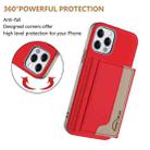 For iPhone 11 Colour Matching Horizontal Magnetic Card Bag RFID MagSafe Phone Case(Red) - 3