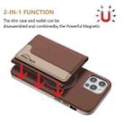 For iPhone 11 Colour Matching Horizontal Magnetic Card Bag RFID MagSafe Phone Case(Brown) - 2