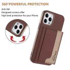 For iPhone 11 Colour Matching Horizontal Magnetic Card Bag RFID MagSafe Phone Case(Brown) - 3