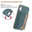 For iPhone XR Colour Matching Horizontal Magnetic Card Bag RFID MagSafe Phone Case(Green) - 3
