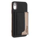 For iPhone XR Colour Matching Horizontal Magnetic Card Bag RFID MagSafe Phone Case(Black) - 1