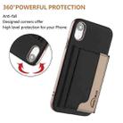 For iPhone XR Colour Matching Horizontal Magnetic Card Bag RFID MagSafe Phone Case(Black) - 3