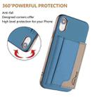For iPhone XR Colour Matching Horizontal Magnetic Card Bag RFID MagSafe Phone Case(Baby Blue) - 3