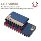 For iPhone 8 Plus / 7 Plus Colour Matching Horizontal Magnetic Card Bag RFID MagSafe Phone Case(Dark Blue) - 2