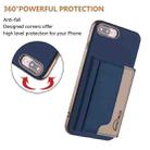 For iPhone 8 Plus / 7 Plus Colour Matching Horizontal Magnetic Card Bag RFID MagSafe Phone Case(Dark Blue) - 3