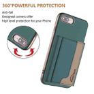 For iPhone 8 Plus / 7 Plus Colour Matching Horizontal Magnetic Card Bag RFID MagSafe Phone Case(Green) - 3