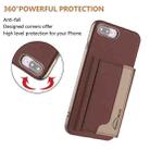 For iPhone 8 Plus / 7 Plus Colour Matching Horizontal Magnetic Card Bag RFID MagSafe Phone Case(Brown) - 3