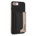 For iPhone 8 Plus / 7 Plus Colour Matching Horizontal Magnetic Card Bag RFID MagSafe Phone Case(Black) - 1