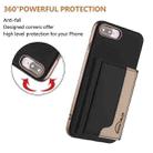 For iPhone 8 Plus / 7 Plus Colour Matching Horizontal Magnetic Card Bag RFID MagSafe Phone Case(Black) - 3