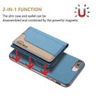 For iPhone 8 Plus / 7 Plus Colour Matching Horizontal Magnetic Card Bag RFID MagSafe Phone Case(Baby Blue) - 2