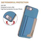 For iPhone 8 Plus / 7 Plus Colour Matching Horizontal Magnetic Card Bag RFID MagSafe Phone Case(Baby Blue) - 3