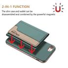 For iPhone 8 / 7 / 6 Colour Matching Horizontal Magnetic Card Bag RFID MagSafe Phone Case(Green) - 2