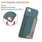 For iPhone 8 / 7 / 6 Colour Matching Horizontal Magnetic Card Bag RFID MagSafe Phone Case(Green) - 3