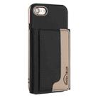 For iPhone 8 / 7 / 6 Colour Matching Horizontal Magnetic Card Bag RFID MagSafe Phone Case(Black) - 1