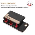 For iPhone 8 / 7 / 6 Colour Matching Horizontal Magnetic Card Bag RFID MagSafe Phone Case(Black) - 2