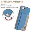 For iPhone 8 / 7 / 6 Colour Matching Horizontal Magnetic Card Bag RFID MagSafe Phone Case(Baby Blue) - 3