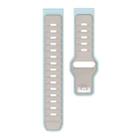 20mm Two Color Reverse Buckle Silicone Sports Watch Band(Light Brown Light Blue) - 2