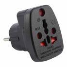 WSA-9 German Plug Global Travel Universal Adapter with Safety Shutter(Black) - 1
