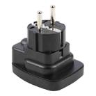 WSA-9 German Plug Global Travel Universal Adapter with Safety Shutter(Black) - 2