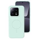 For Xiaomi 13 Liquid Silicone Thin Circle MagSafe Phone Case(Mint Green) - 1