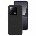 For Xiaomi 13 Liquid Silicone Thin Circle MagSafe Phone Case(Black) - 1
