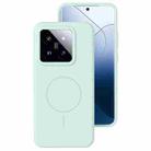 For Xiaomi 14 Pro Liquid Silicone Thin Circle MagSafe Phone Case(Mint Green) - 1